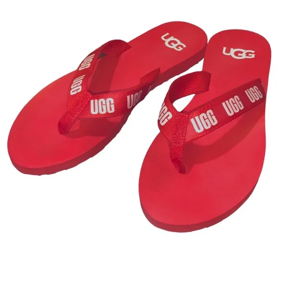 UGG | Shoes | Ugg Graphic Strap Flipflops Size 8 | Poshmark